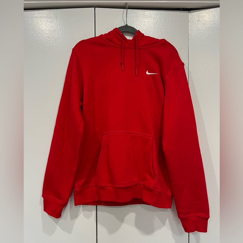 Nike Red Pullover Fleece Hoodie